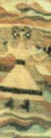 Fragment dintr-o carpeta tesuta din par de capra, cu figuri antropomorfe