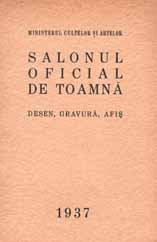 SALONUL OFICIAL DE TOAMNĂ DESEN, GRAVURĂ, AFIȘ - 1937